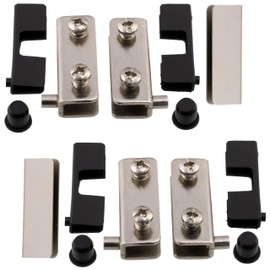 AERZETIX - C41059-2 pairs of hinged hinges for glass doors - glass display case - chrome plated