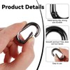 Pack of 10 Small Carabiners, 1 Inch Oval Spring Snap