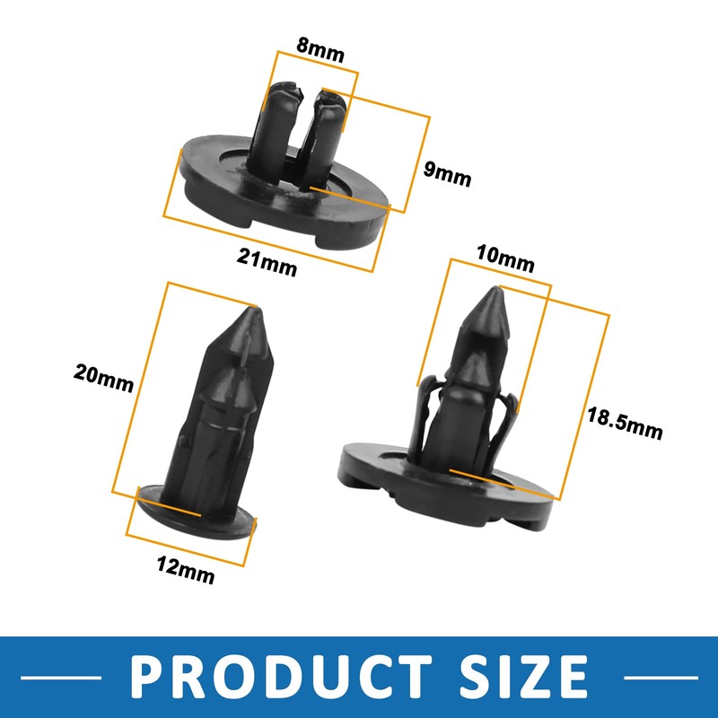 A ABSOPRO Car Rivet 8mm Hole Fastener Bumper Clip Plastic