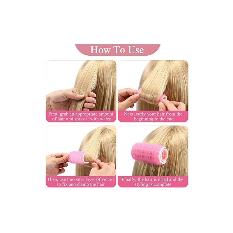 Waydress 6 Rulos De Plástico Para El Cabello, Rizadores, Flequillo,