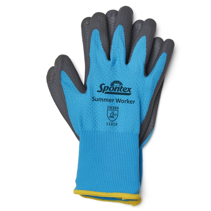 Spontex Summer Worker PU Coated Work Gloves EN 388 Touch