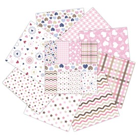 PRSTINCOL Scrapbook Paper,16 Sheets 4.1x5.8 Inch Painted Dots Style Scrapbook Supplies,Single-Sided Vivid Origami Decoupage Paper for DIY Crafts, Card Making, Art Journaling