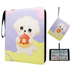 Mckaler Card Binder for Collection - Stylish and Durable Trading Card Holder for Game, Sports, MTG and Other TCG Cards (Cute Puppy 9-Pocket)
