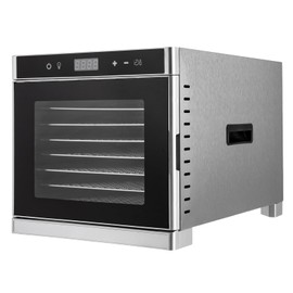 GMSLuu 8/6-Tier Stainless Steel Trays Food Dehydrator,Food Dryer Food Dehydrator Machine Adjustable Timer and Temperature Control for Fruit, Meat, Beef, Jerky, Herbs. (6-tier)