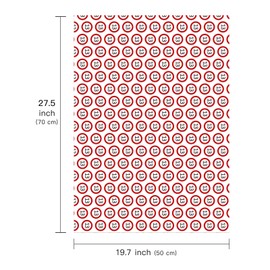 WRAPAHOLIC 13th Wrapping Paper Sheet - 6 Sheets 13th Red Circle Design Folded Flat for Birthday, Party, Baby Showers - 19.7 Inch X 27.5 Inch Per Sheet