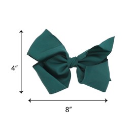 8 Inch Grosgrain Bow for Women and Girls (Peacock)