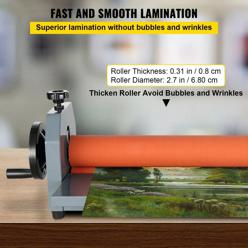 Cold Laminator Machine 750mm A3 Manual Hand Crank Vinyl Photo