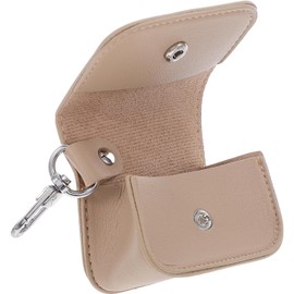 Dispensador de Bolsas para Excrementos de Perro Diseño Oso Color Beige Material PU Resistente Clip Práctico para Correa Porta Bolsas para Paseos al Aire Libre Compatible para