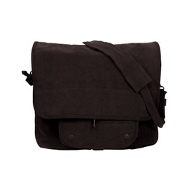 Rothco Vintage Canvas Paratrooper Crossbody Shoulder Bag, Black