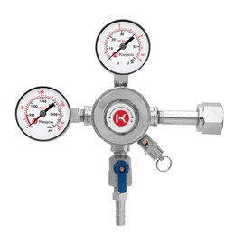 Kegco KC LH-542 Premium Pro Series Dual Gauge Co2 Draft Beer Regulator, Chrome