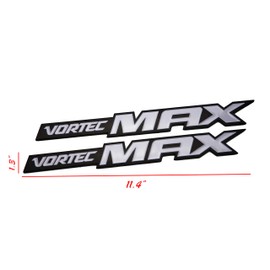 UpAuto 2pcs Vortec Max Door Emblem Nameplates 3D Logo for SS 6.0 Truck 6.0 Liter (Black-White)
