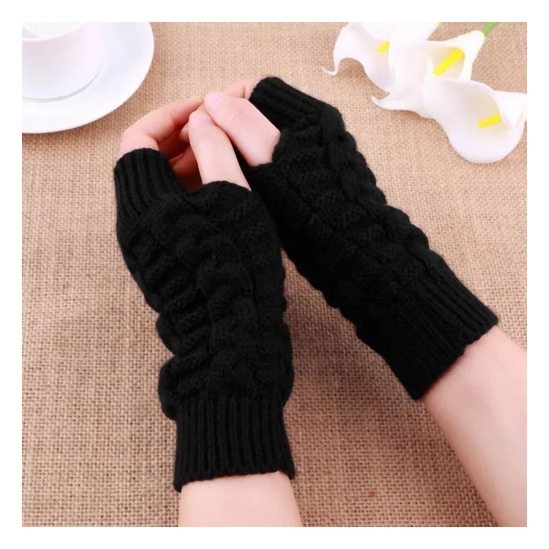 Patry Paquete 10x Guantes Sin Dedos Frió Invierno Lana