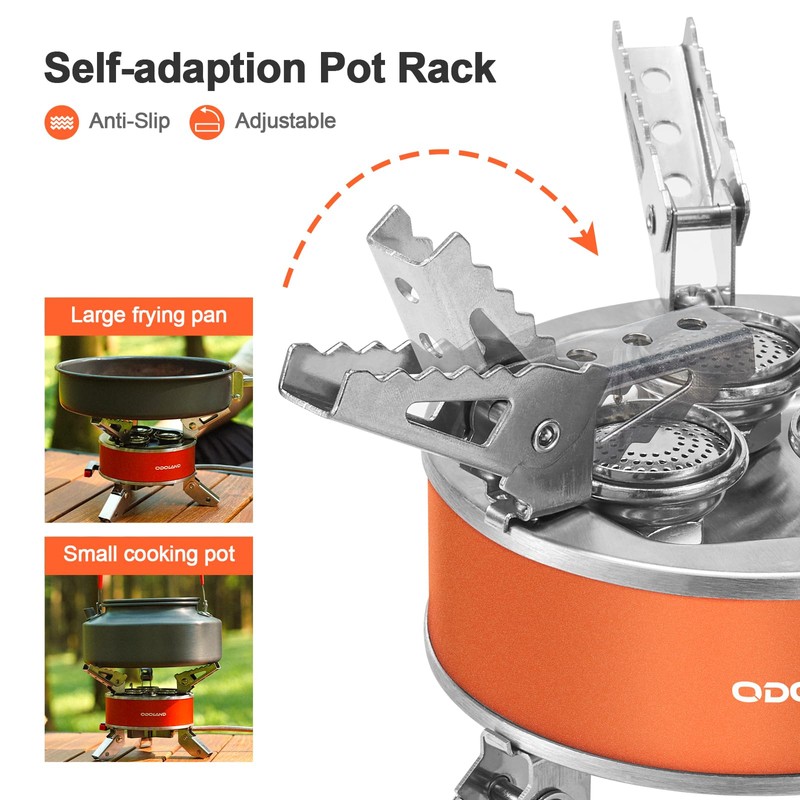 Odoland 4000W Camping Stove, Windproof Adjustable Lightweight Backpacking Gas Stoves,