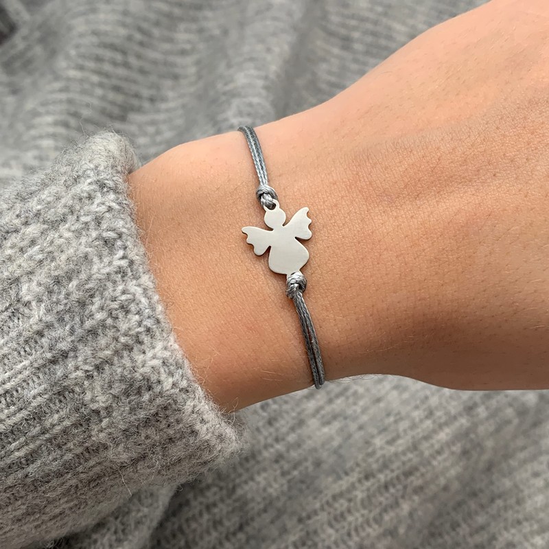 Schutzengel Armband | Glücksbringer Armkettchen mit Engel Schutzengelchen | Armbändchen