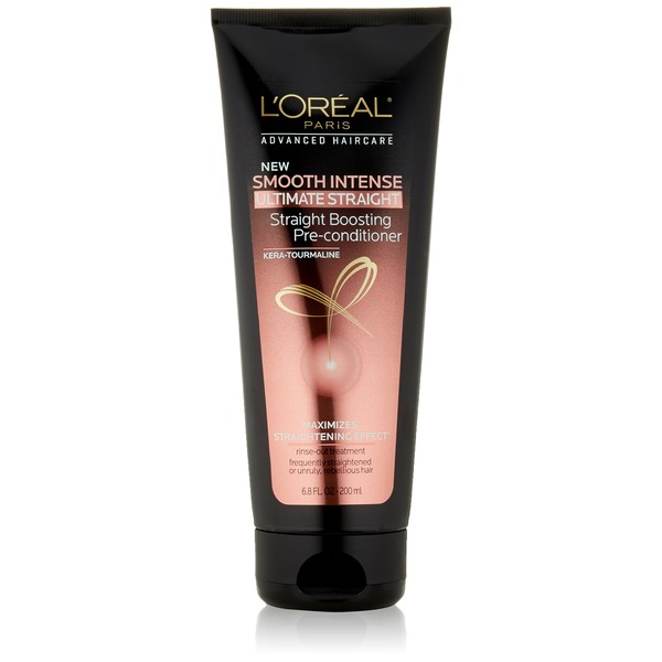 L'Oreal Paris Hair Care Advanced Smooth Intense Ultimate Straight Boosting Pre-Conditioner, 6.8 floz