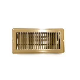Mobile Home RV Floor, Ceiling, SideWall, Register Metal Vent (4" x 10", Brown)