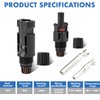 Usngsny 16 PCS Solar Panel Connectors, Male/Female IP67 Waterproof 1000V