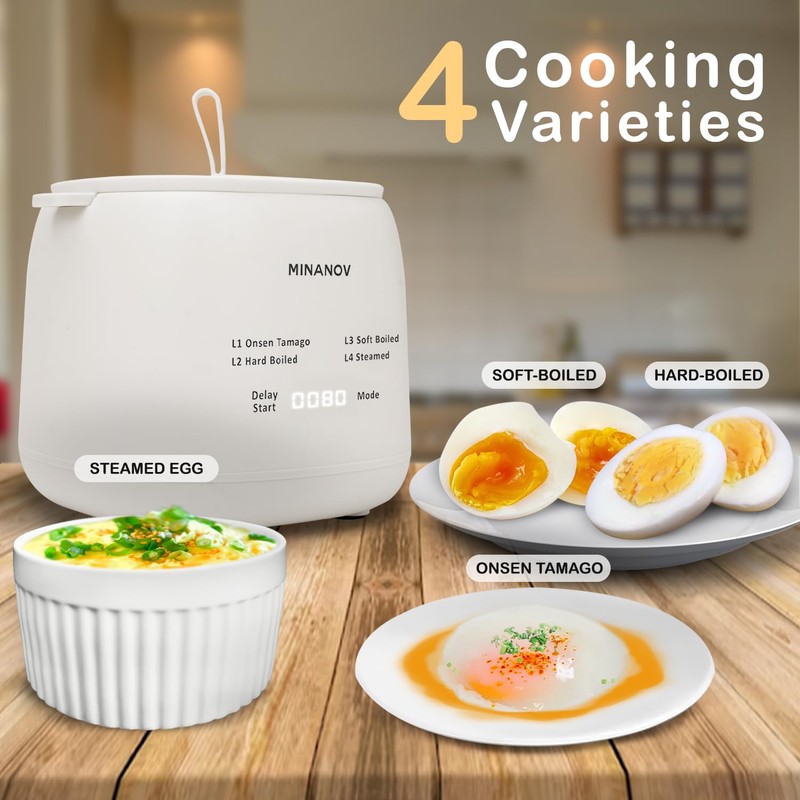 MINANOV Egg Maker - Electric Egg Cooker with Auto Shut
