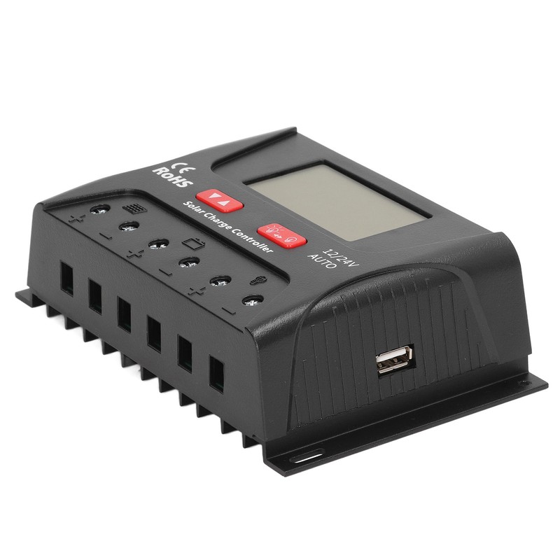 Solar Charge Discharge Controller LCD Display 3 Stage PWM Solar