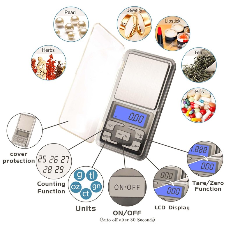 Funshowcase Mini Electronic Scale for Resin Epoxy Measuring