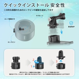 Ulanzi Go-Quick II Quick Release Gopro Clip Mount for POV Shooting GoPro Accessories Magnetic Backpack Mount Adapter Magnetic Adapter Universal Backpack Mount Easy Installation Action Camera Compatible with Hero 11/10/9/8/7/Insta 360/DJI etc