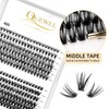QUEWEL Lash Clusters 240Pcs Individual Lashes 40D+50D D Curl 8-14mm