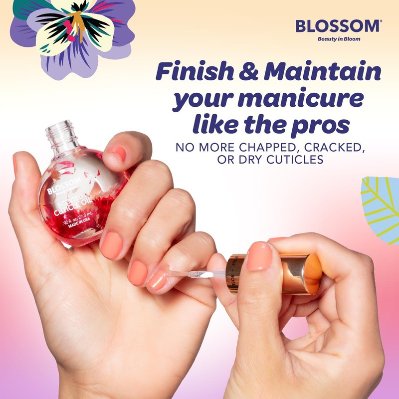 Blossom Aceite suavizante humectante para cutículas, 0.5 onzas