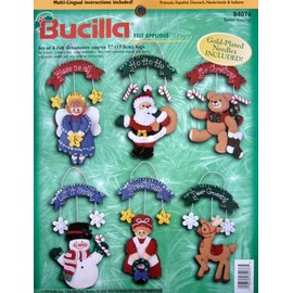 Bucilla Banner Greetings Felt Applique Ornament Kit 84076