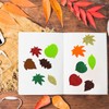120 Pcs Autumn Foam Stickers, Fall Leaf Glitter Craft Stickers,
