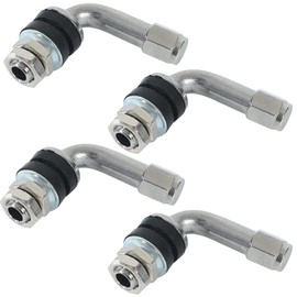 TKY Valve Stem, Tire Valve, Air Valve, Wheel, Tubeless, Automobile, Motorcycle, Maintenance, Replacement, 90°, L-Shape, Set of 4