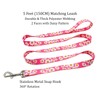 Olahibi Dog Collar and Leash Set, Cute Pink Daisy Pattern,