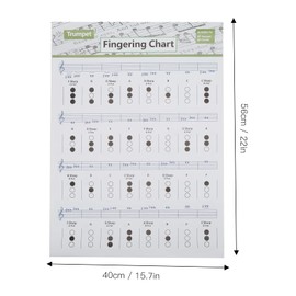 Trumpet Chord Chart, Fingering Note Music Instrument Reference Fingering Practice Chart for Home Class (Trumpet Chord Chart (Large Size))