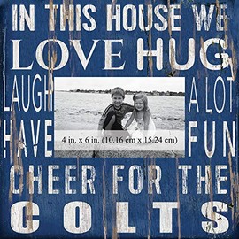 Fan Creations N0734-IND Indianapolis Colts 10x10 in This House Frame, Multicolored
