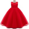 Baby Girl Red Dress,Party Christmas Earster Wedding Flower Sleeveless Floor