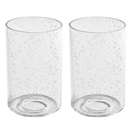 Seeded Glass Shade, 2 pack, Bubble Seeded Glass Lamp Shade Replacement for Light Fixtures, 1-5/8-inch Fitter, Diameter 4”, Height 6.5”