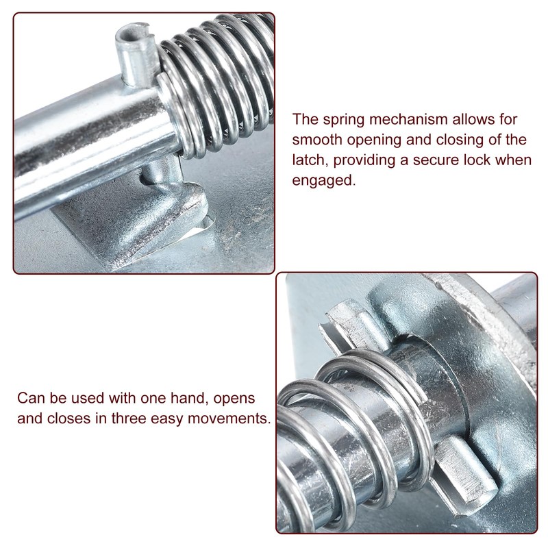sourcing map Barrel Bolt Latch, 2Pcs 10x145mm - Carbon Steel