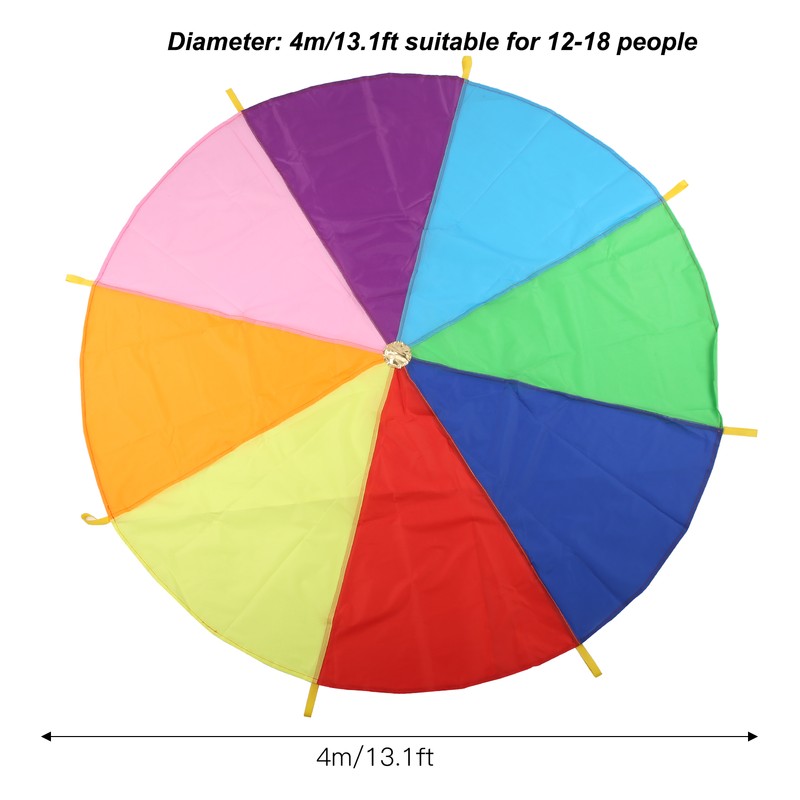 Early Education Equipment MultiFunction Colorful Parachute Game for Group Cooperation(4m