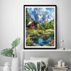 RICUVED Mountain Paint by Number for Adults, Wooden House Painting
