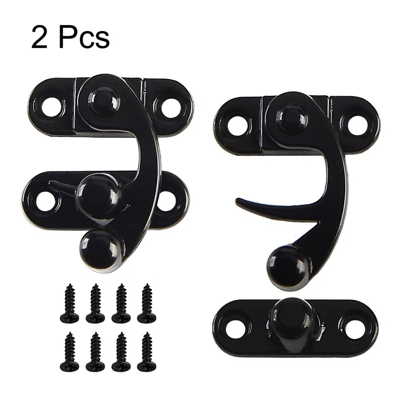 Begino 2Pack Antique Hook Hasp Latch Right Latch Hook Hasp