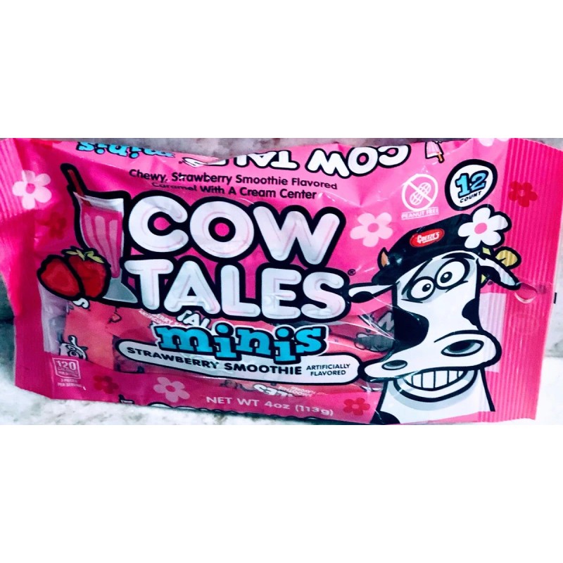 cow tales Goetze's cowtales Minis Morango Smoothie Creme Doce Central:
