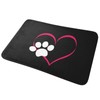 Dog Bathroom Rugs I Love My Dog Paw Heart Bath