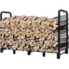 Fandature 8Ft Firewood Rack Adjustable Fireplace Wood Holder For Outdoor