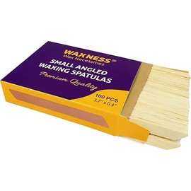 Waxness Small Waxing Wooden Angled Spatula Applicator 100 Pk