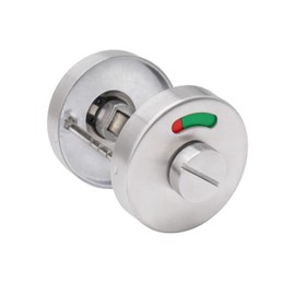 MARIE Toilet Door Lock Swivel Latch 2 Sets Toilet Rosette with Occupied Display, V4A Stainless Steel Toilet Door Locks Door Fitting for Toilet Bathroom Interior Door, Complete Metal Manufacture, Matt