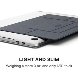 MOFT Laptop Stand for Desk, Stick-On Computer Stand with Dual-Angle, Ergonomic Laptop Riser Holder for Travel, Foldable & Portable MacBook Stand Fits 11.6"-16" Laptops, Starry Grey