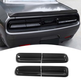 PDKLIN for Challenger Tail Lights Covers Trim Smoked Black for Dodge Challenger 2015 up Smoked Black Exterior Accessories 4pcs