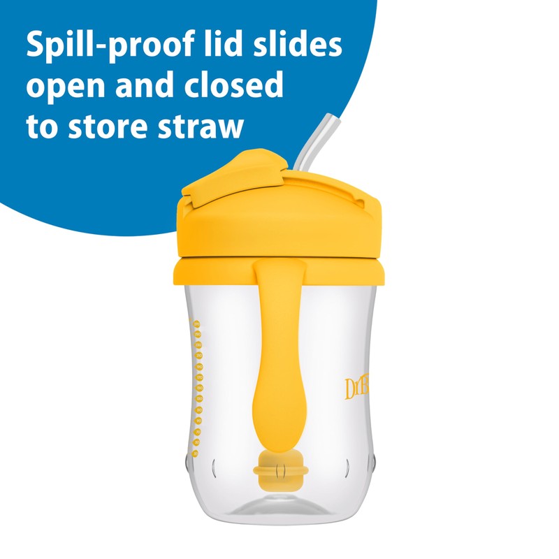 Dr. Brown's Milestones Baby's First Straw Cup, Yellow, 1-Pack