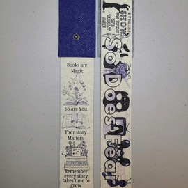 Tiny Book Bookmark Key Chain - Creative Twist on Normal Bookmark bookish merch - Color: Horror