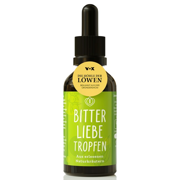 BitterLiebe® 50 ml, contains bitter substances, delicious formula inspired by Hildegard von Bingen (including gentian root, ginger, artichoke, cardamom, fennel).