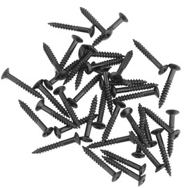 Dilwe 40 Pcs Guitar Pick Up Screws, Guitar Humbucker Pickup Screws Set Kit Ring Mounting Screws(Black)